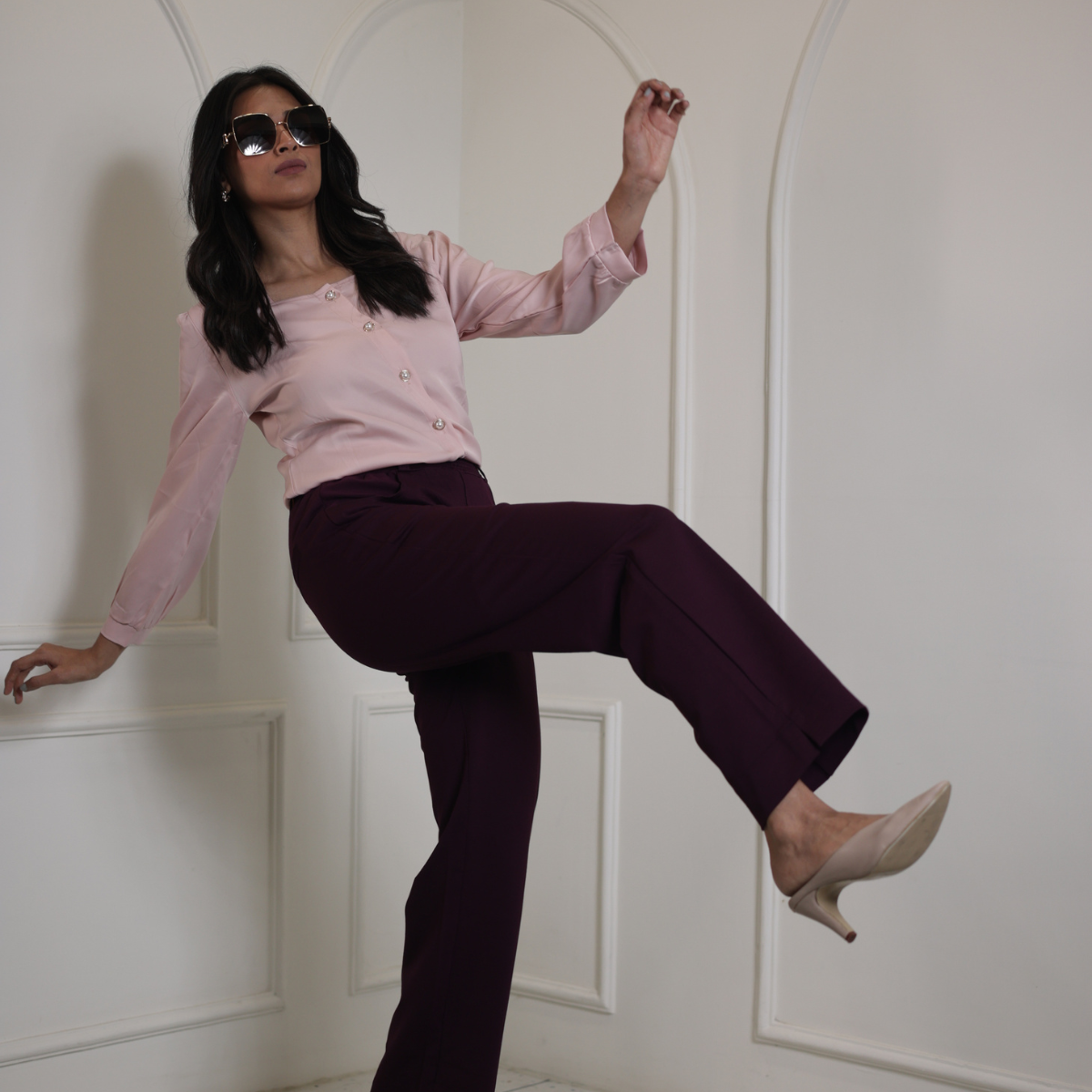 Soft Stretch Pants with Elastic Waist